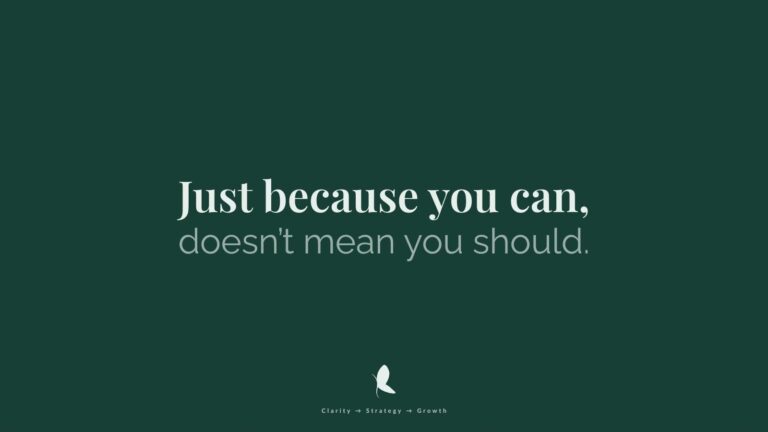 The Power Of Not Doing Everything